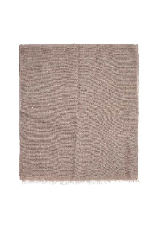 Brunello Cucinelli Women's Cashmere And Silk Scarf With Sequins.