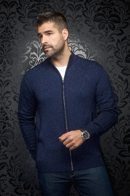 AU NOIR | Merino Wool Sweater | Esteban Navy