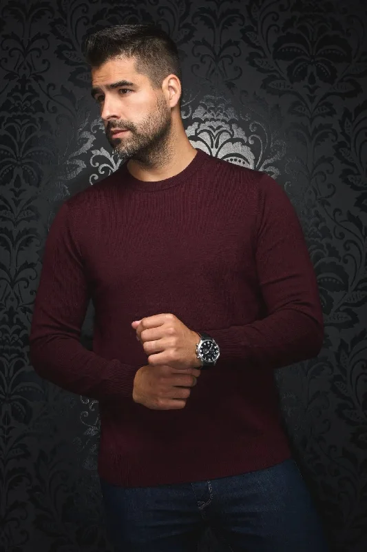 AU NOIR | Merino Wool Sweater | Marini Burgundy