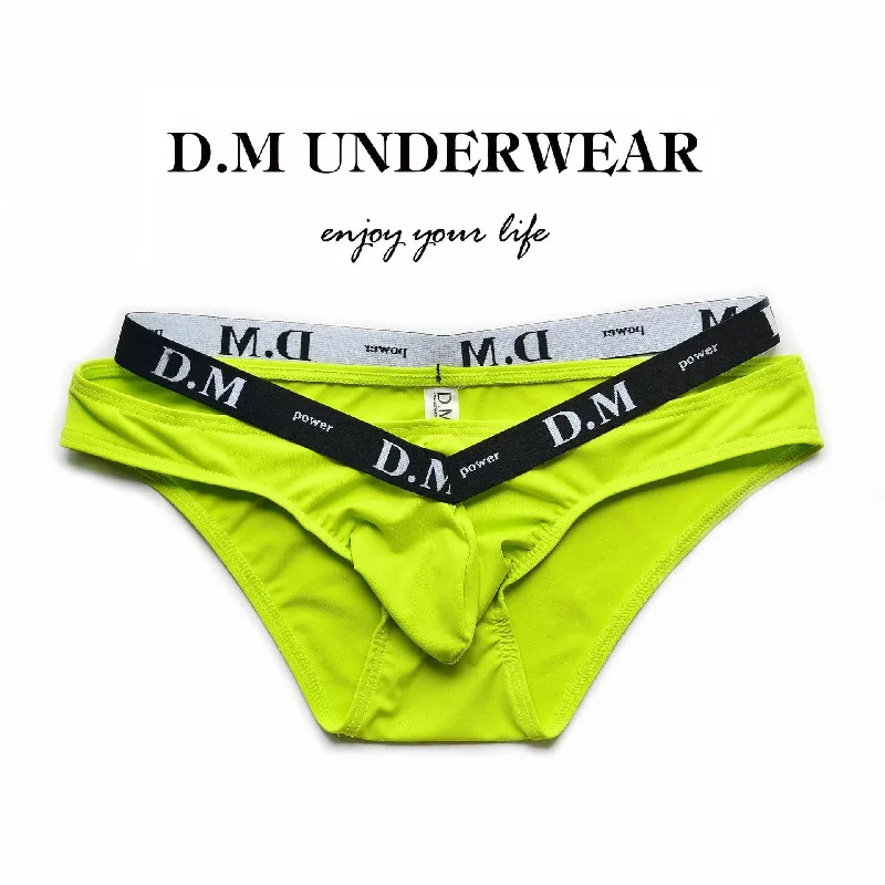 D.M Mens Sexy briefs Underwear Low Waist