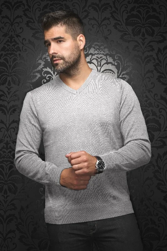 AU NOIR | Merino Wool Sweater | Saxony Med Grey