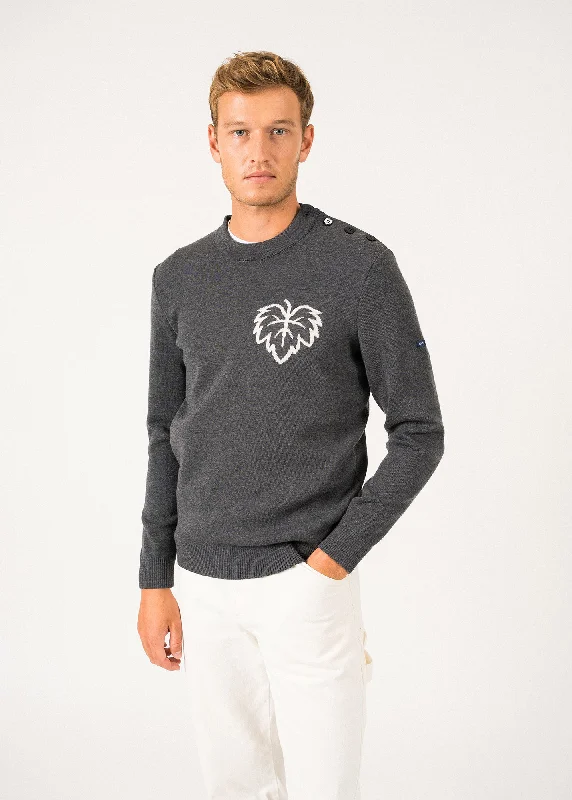 Terre-Mer sailor jumper - SAINT JAMES x Nus (GRIS FONCE/BLANC)