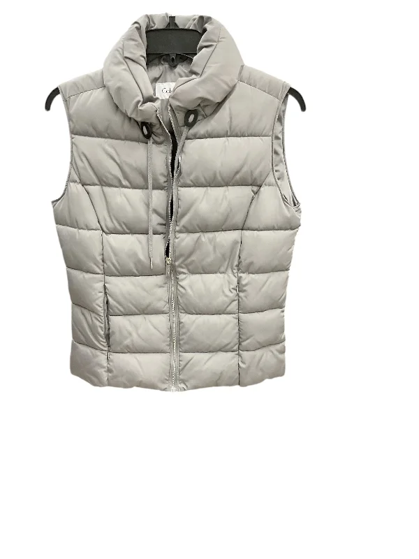 Vest Puffer & Quilted By Calvin Klein In Grey, Size: Xs