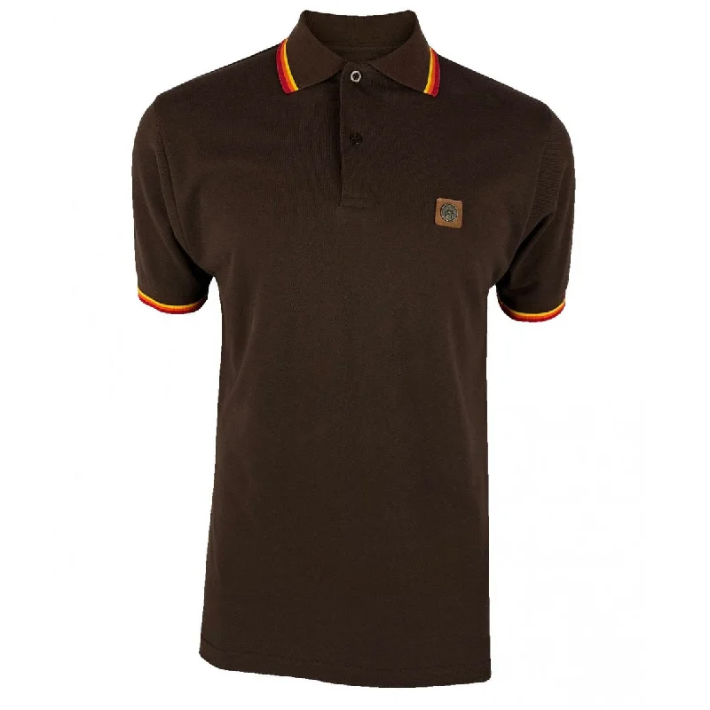 Trojan Triple Tipped Pique Polo Brown