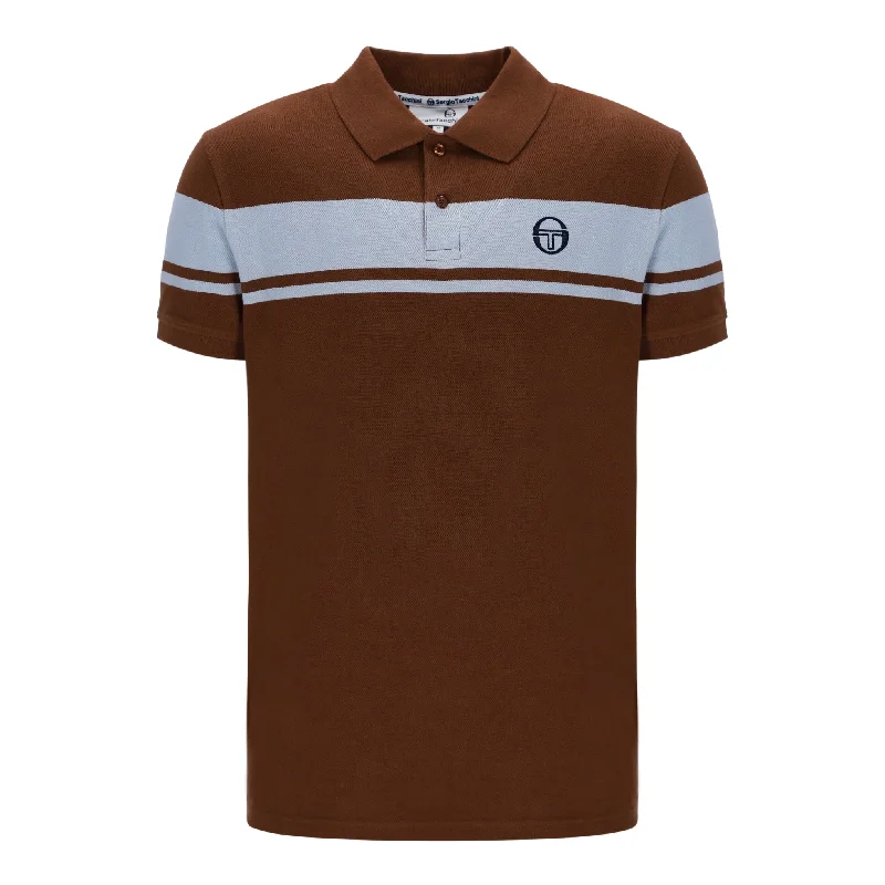 Sergio Tacchini Youngline Polo Shirt Brown/Sky