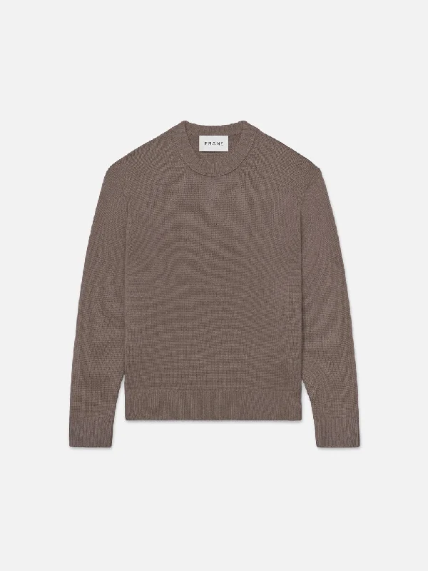 The Cashmere Crewneck Sweater -- Dry Rose