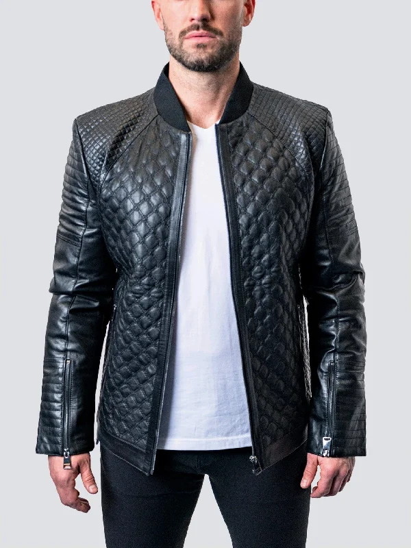 Leather Croco Black