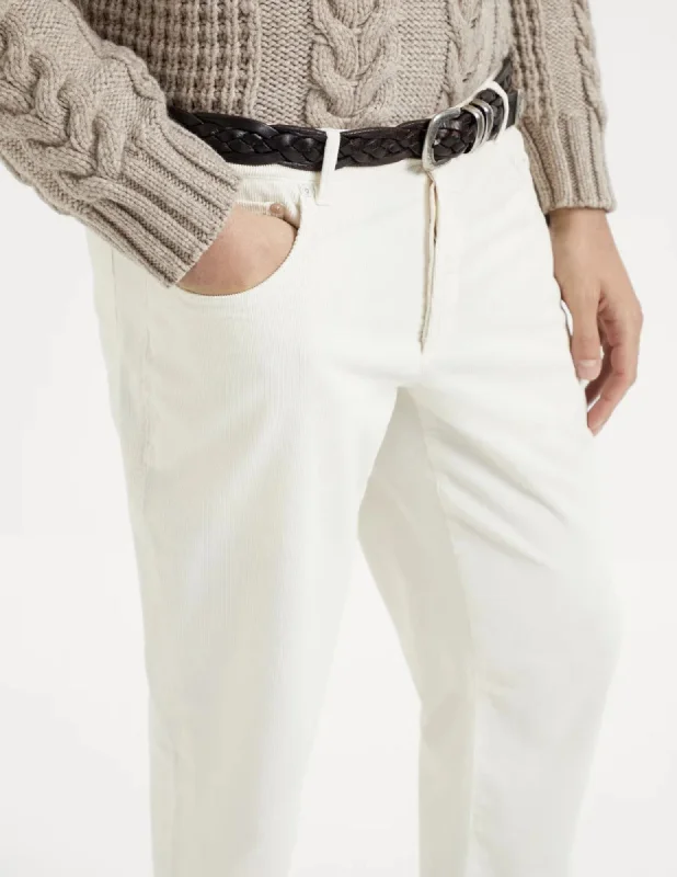 Corduroy 5-Pocket Pant |Off White