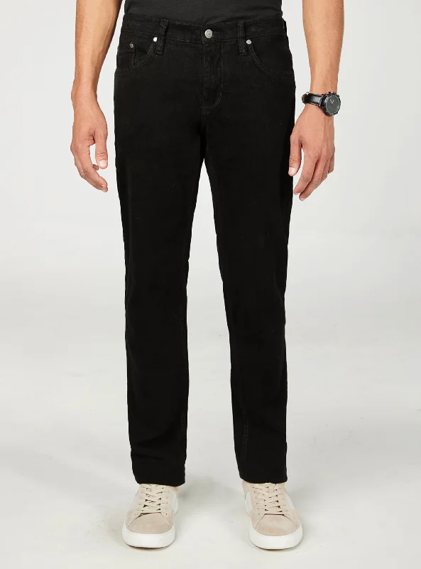 Men's black stretch western style jeans