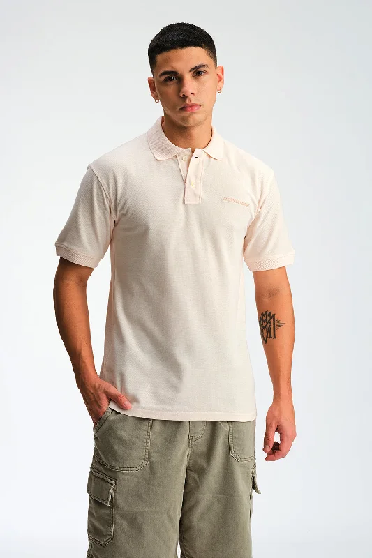 Light Pink Signature Jacquard Collar Premium Polo