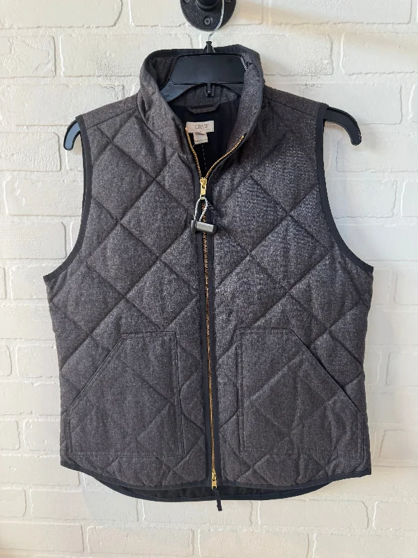 Vest Puffer & Quilted By J. Crew In Black & Brown, Size: S