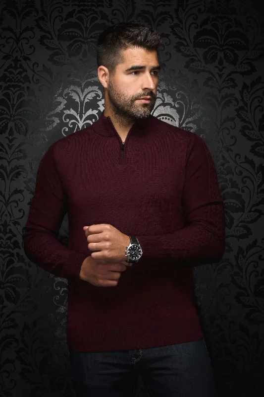 AU NOIR | Merino Wool Sweater | Mesta Burgundy