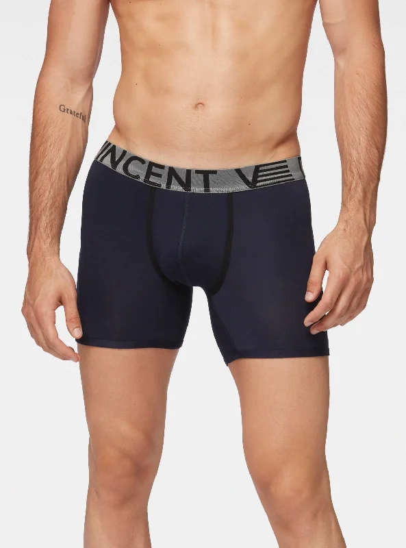 Plain navy basic bamboo boxer