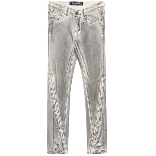 Valabasas Runner Skinny Denim Jean (White/Grey) VLBS-VJ2-1005