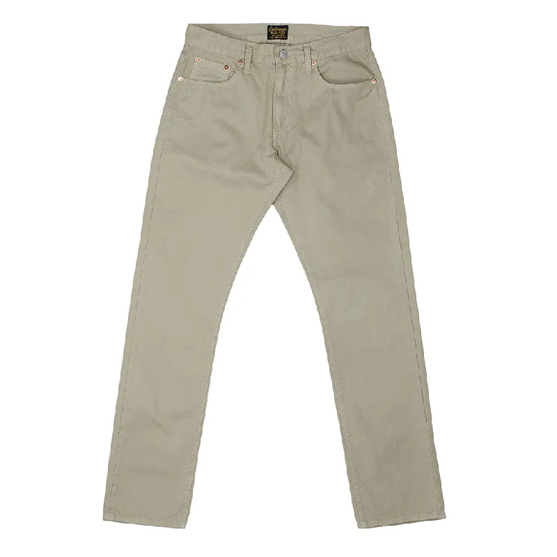 5-Pocket Slim Fit Twill Pants - Stone