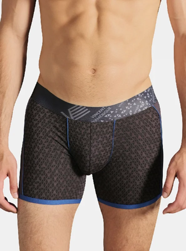 Charcoal cobalt bamboo boxers