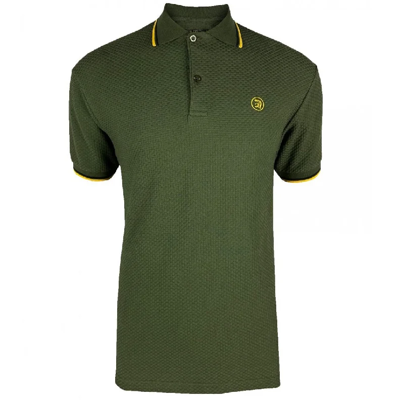 Trojan Twin Tip Textured Polo Shirt Khaki