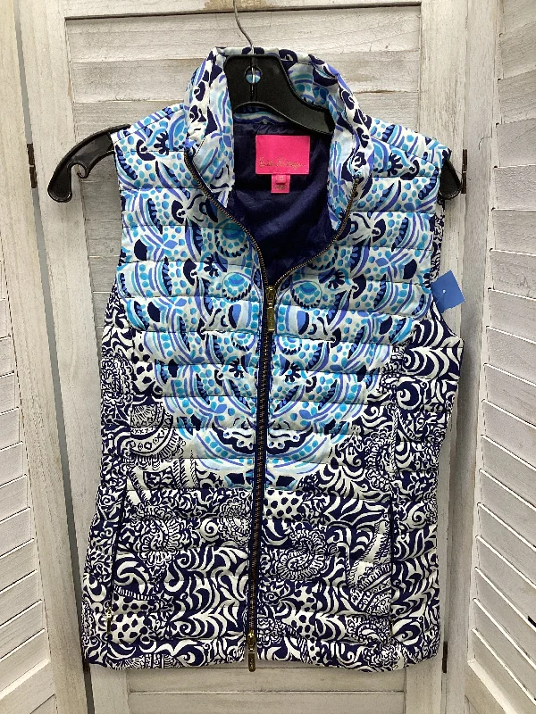 Vest Puffer & Quilted By Lilly Pulitzer In Blue, Size: Xs