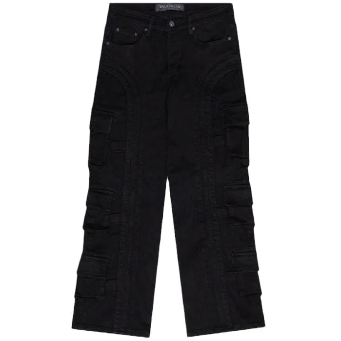 Valabasas Track Baggy Denim Jean (Black) VLBS-BG-24