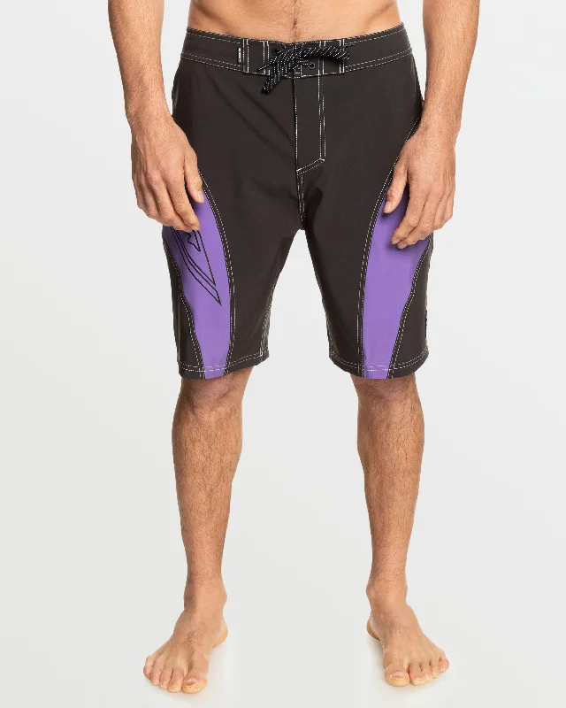 Mercury Slash Panel 20" Boardshorts - Tarmac