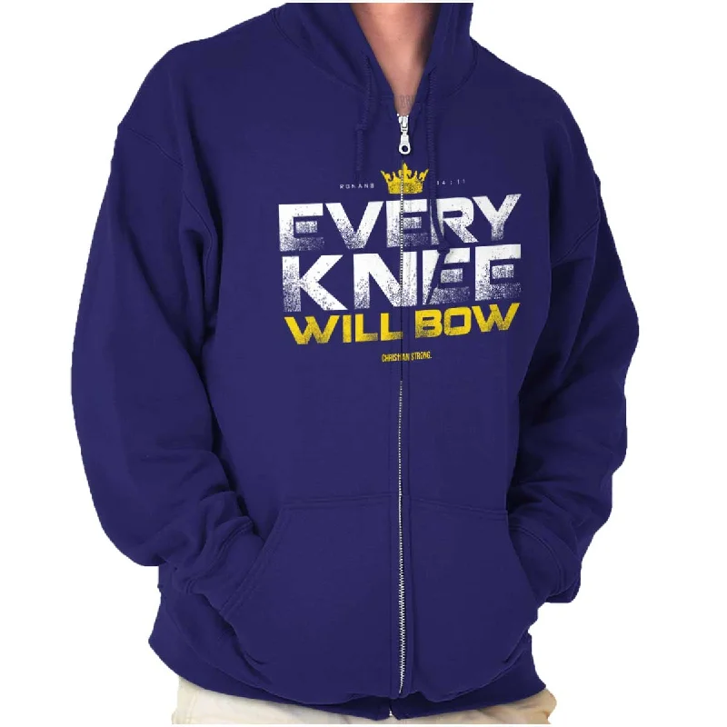 Every Knee Will Bow Crown Zip Hoodie