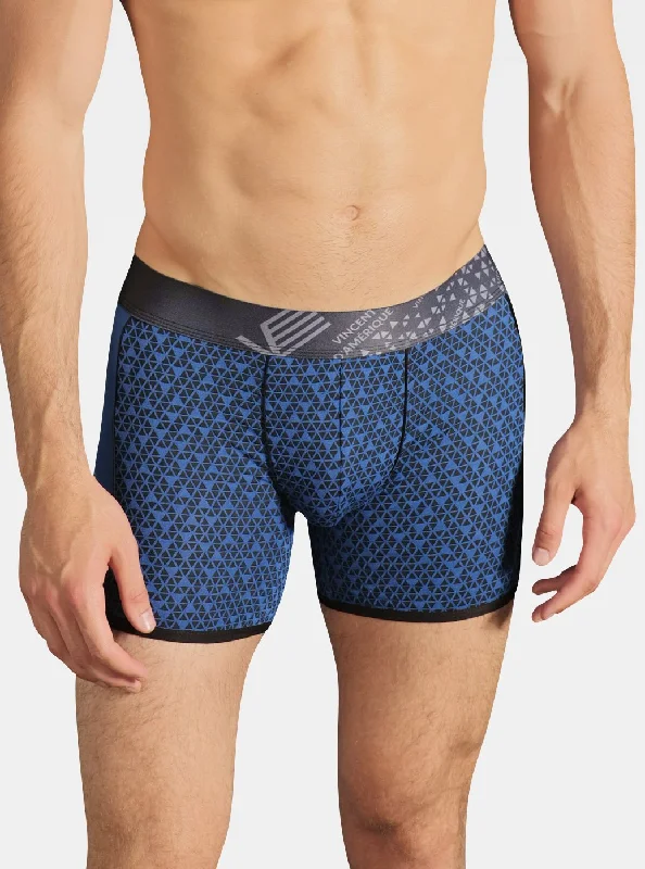 Cobalt and black bamboo boxers