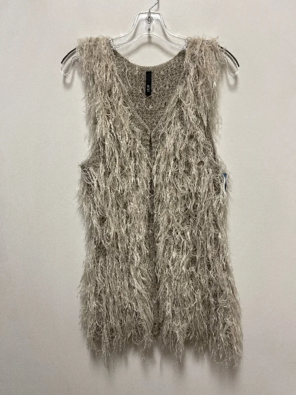 Vest Faux Fur & Sherpa By Elan In Grey, Size: S