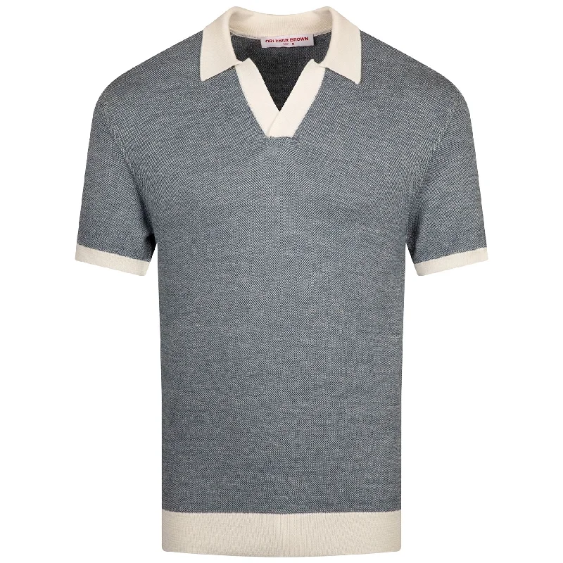 Horton Contrast Polo Dark Aquamarine/White Sand - AW24