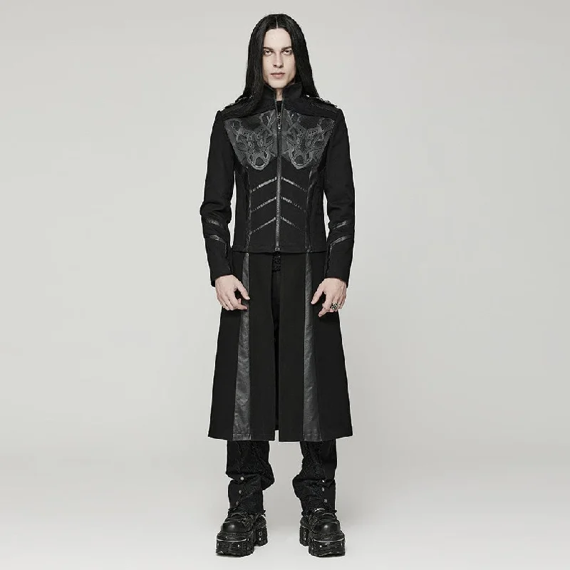 Men's Gothic Mechanistic Detachable Coat