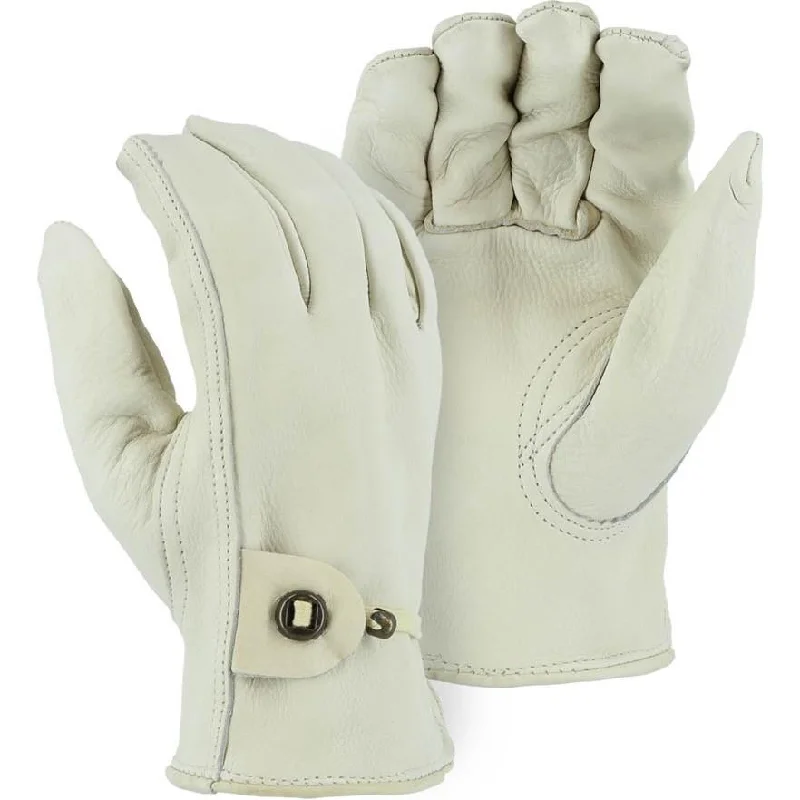 Leather Drivers Glove with Ball and Tape Wrist Strap (PK 12 Pairs)