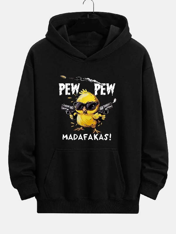 PEW PEW MADAFAKAS Chicken Print Relax Fit Hoodie