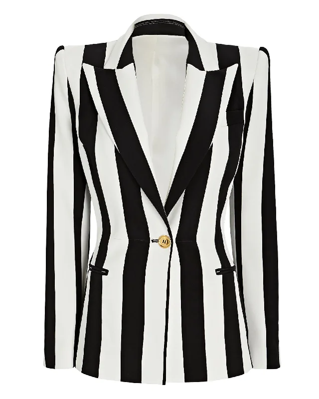 Single Breasted Stripe Blazer