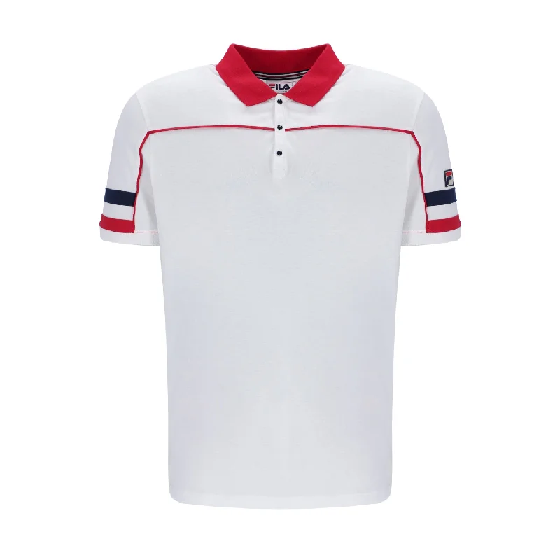 Fila Vintage Grandslam Polo Shirt White