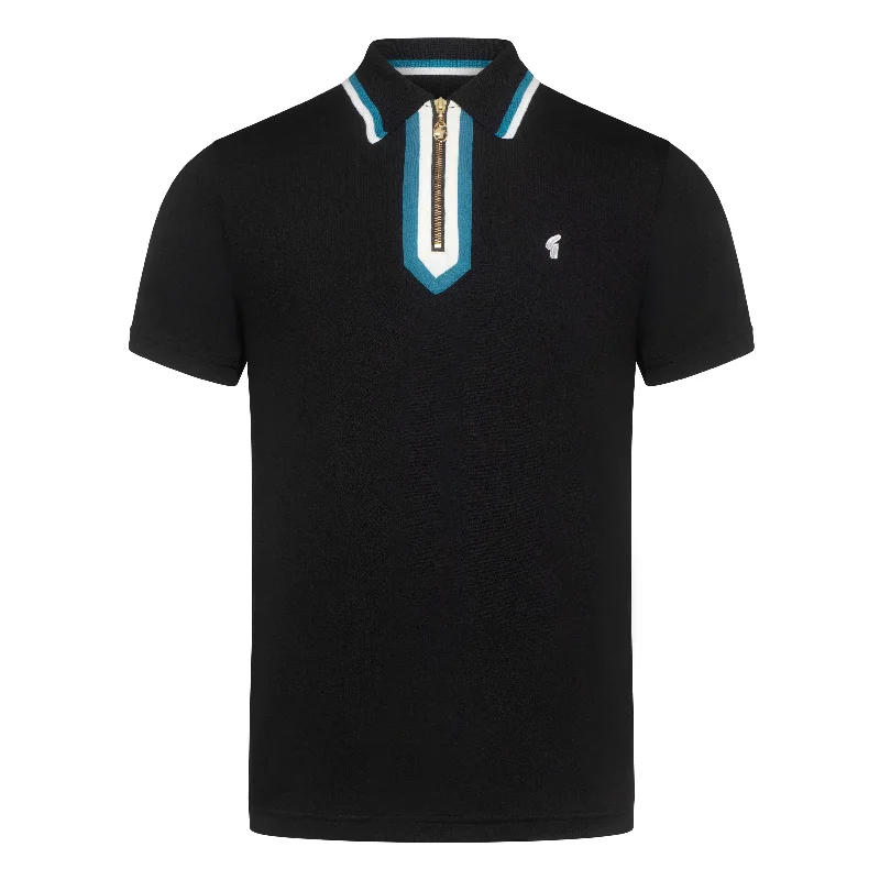 Gabicci Vintage George Polo Shirt Black