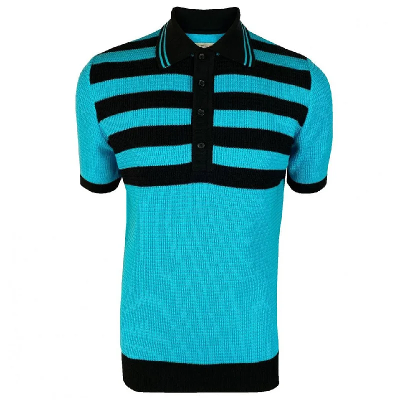 Ska & Soul "Hall" Knit Polo Turquoise