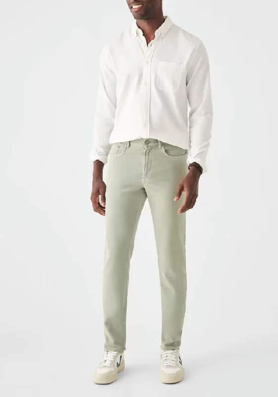 FAHERTY STRETCH TERRY CHINO IN FADED OLIVE