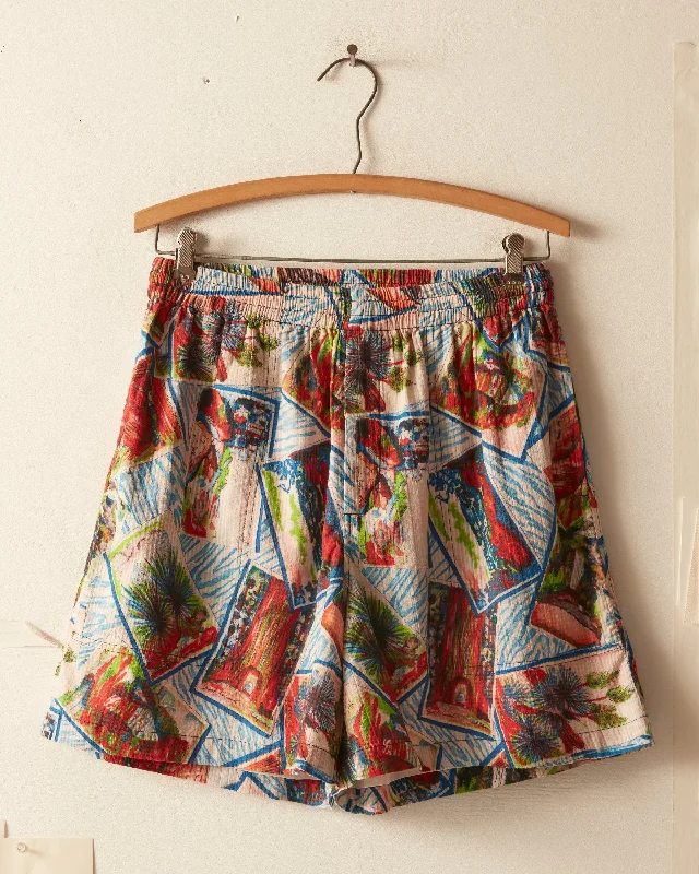 Seersucker Postcard Shorts