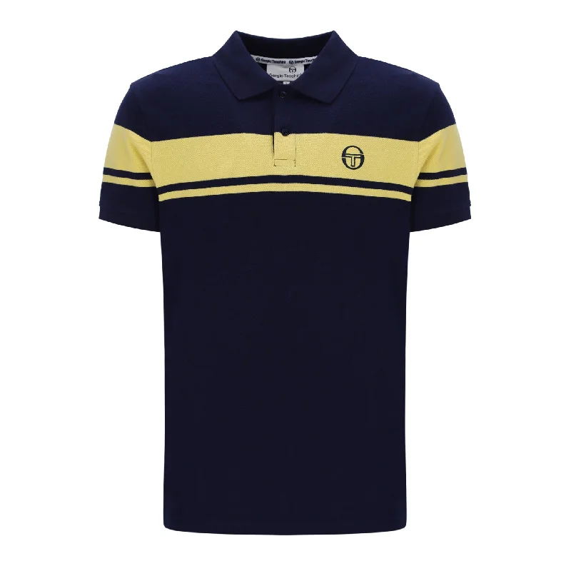 Sergio Tacchini Youngline Polo Shirt Navy/Yellow