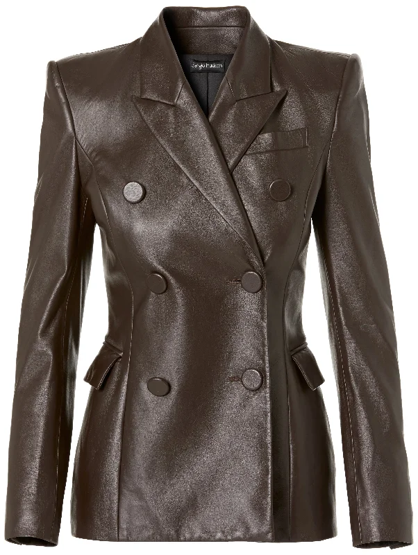 Tailored Leather  Blazer