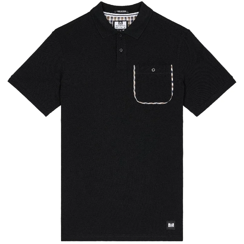 Weekend Offender Spence Polo Shirt Black