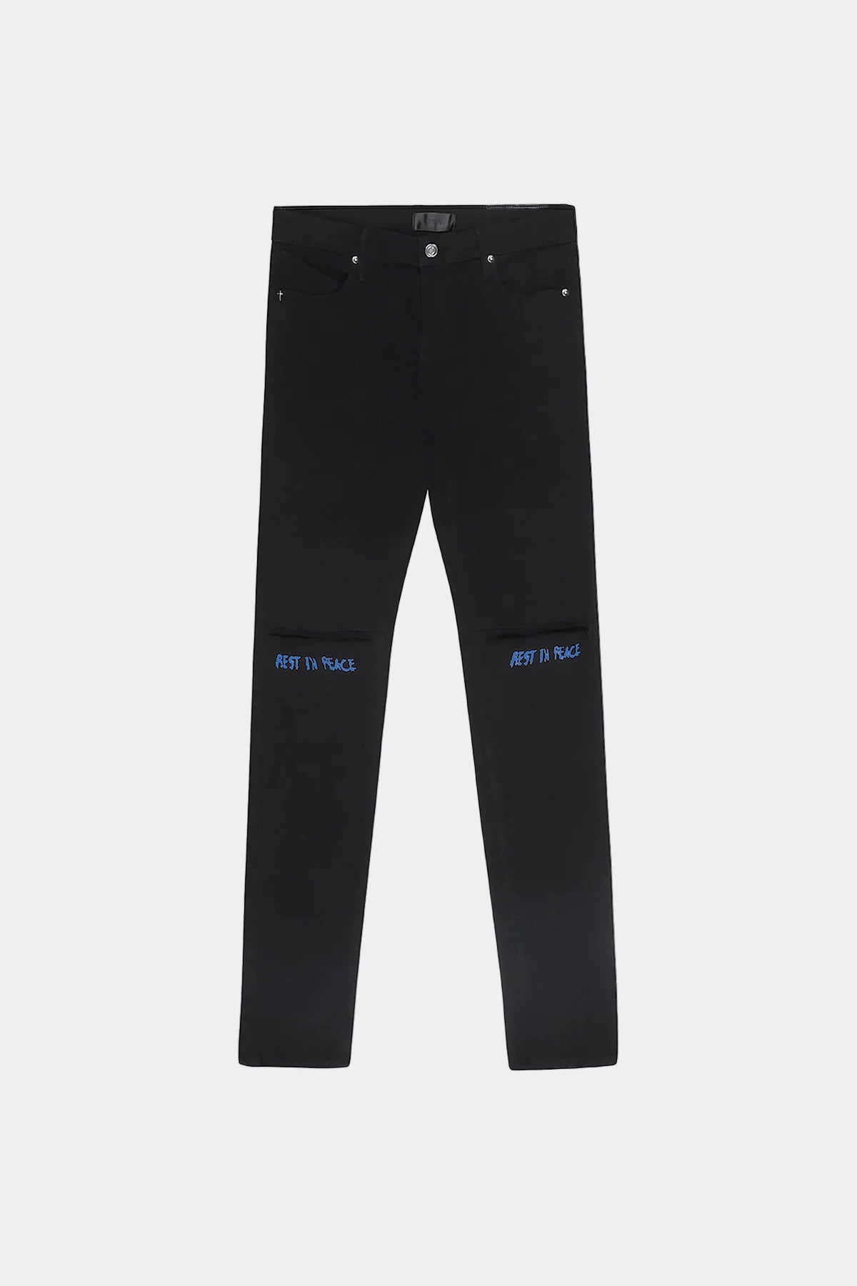 BRYANT SKINNY JEAN | BLACK BLUE REST IN PEACE