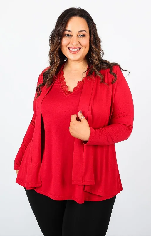 Mellomi Cleo Cardigan in Red