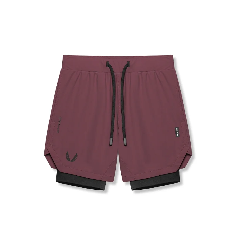 0866. Tetra-Lite® 7" Liner Short - Plum "Wings"/Black