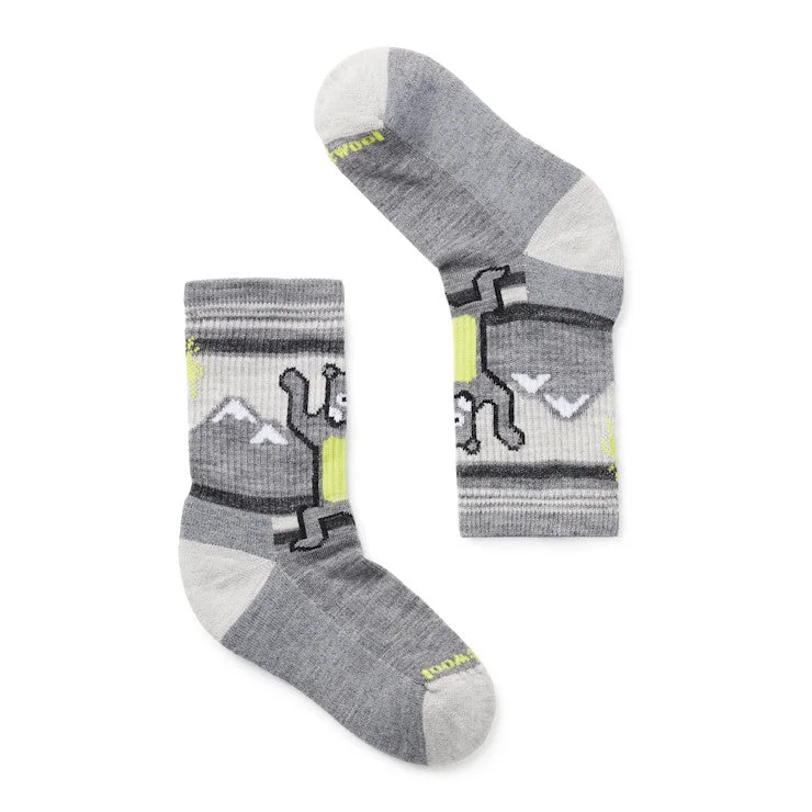 Kids' Hike Light Cushion Hiking Bear Crew Sock - Medium Gray