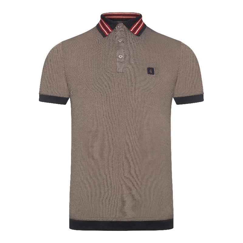 Gabicci Vintage Somertown Polo Shirt Brown