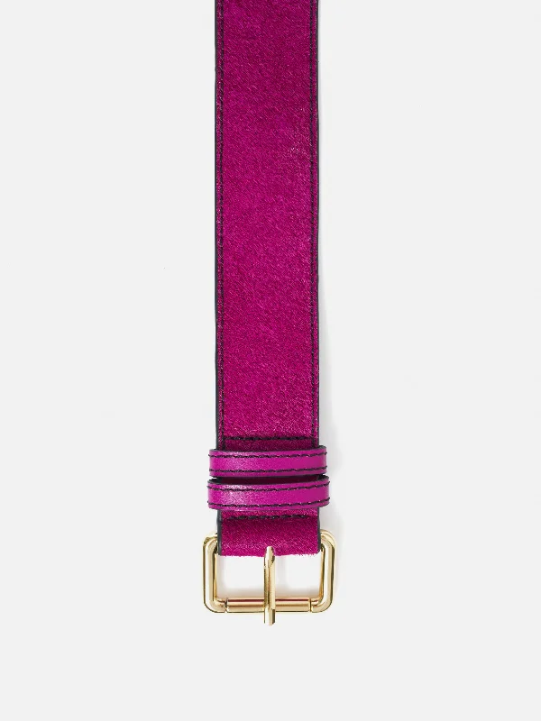 Calf Hair Jean Belt | Pink