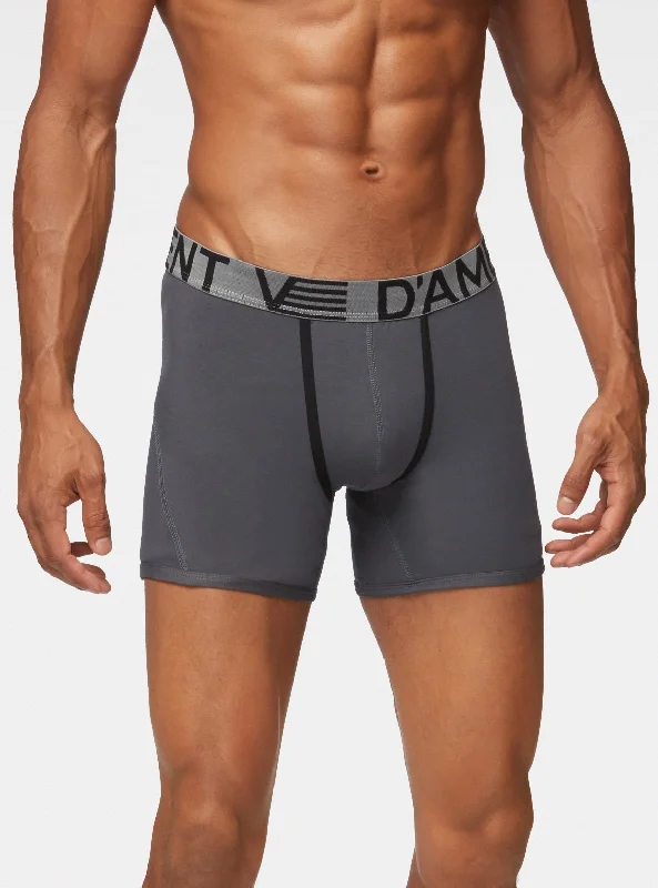 Plain charcoal basic bamboo boxer