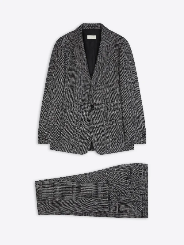 Checked wool suit