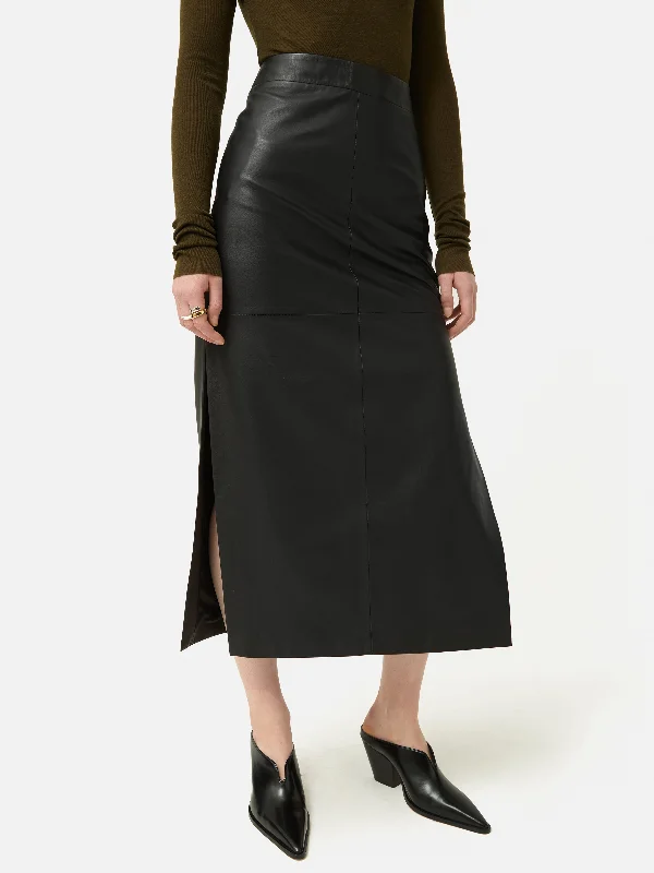 Leather Maxi Skirt | Black