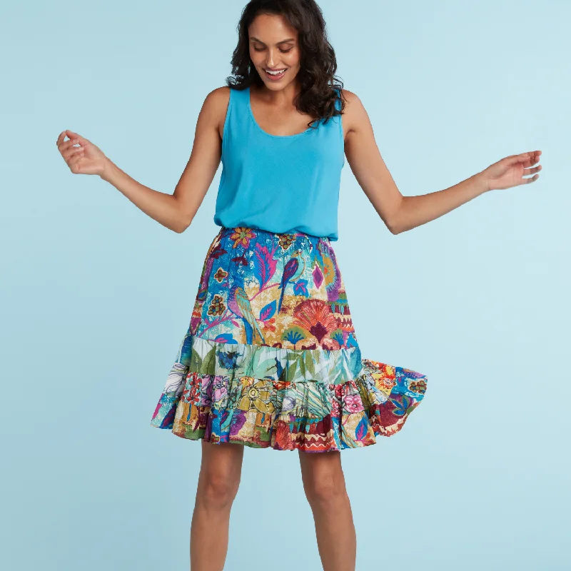 Hattie Skirt - Blue Birds